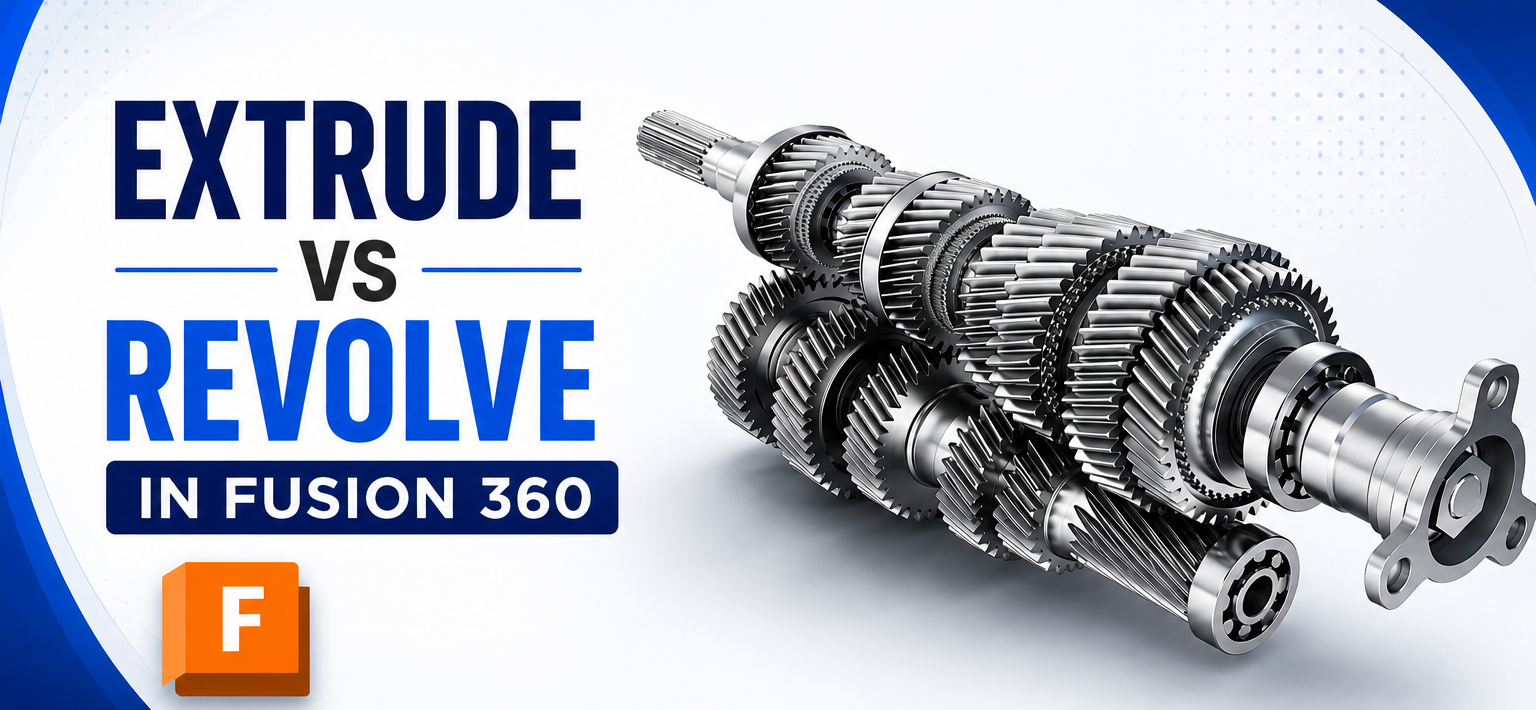 Extrude vs Revolve in Fusion 360: Which Feature Should You Use?